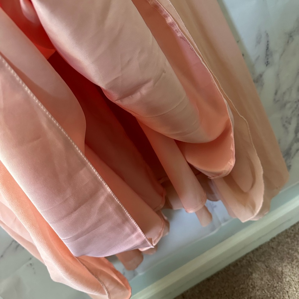 SHEIN - PEACH PINK FORMAL/BRIDESMAID MAXI DRESS WOMENS LARGE - Picture 7 of 13